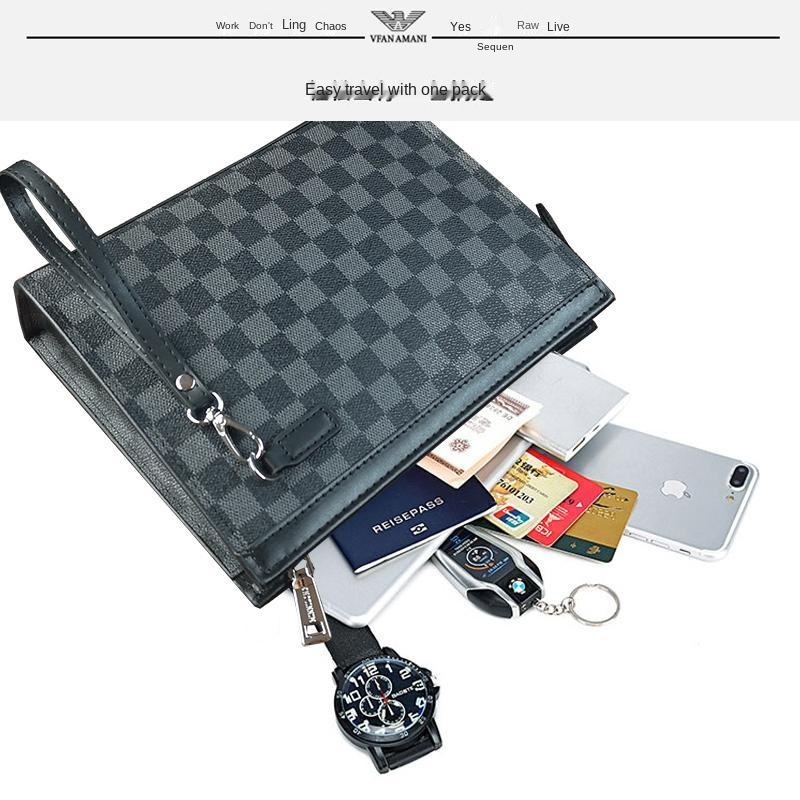 Ví da cầm tay bản to thời trang mới cho nam