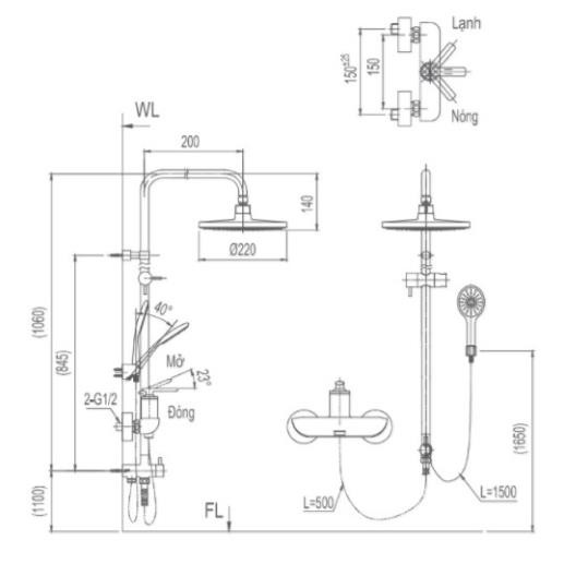 Sen Cây Inax Nóng Lạnh BFV-41S-5C, Bảo Hành Chính Hãng 02 năm