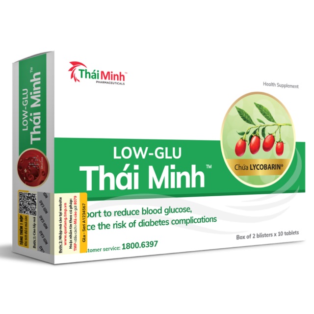 Low Glu Thái Minh - Hỗ trợ giảm đường huyết, giảm nguy cơ biến chứng tiểu đường