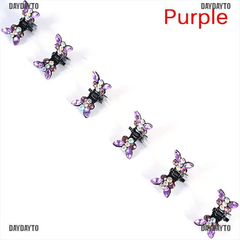 12 Kẹp bươm bướm nhựa tạo kiểu tóc cho salon