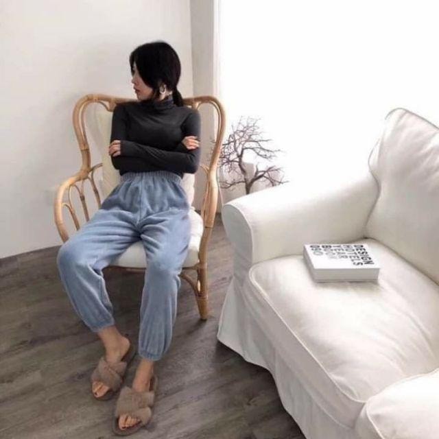 Quần ngủ nhung lông êm mịn cho nữ | BigBuy360 - bigbuy360.vn