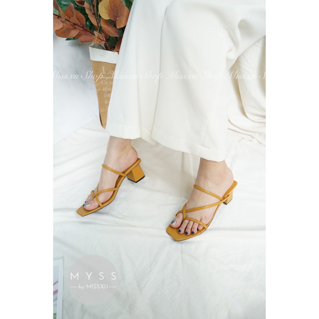 Giày guốc nữ  xỏ ngón dây chéo 5cm thời trang MYSS  - SU70