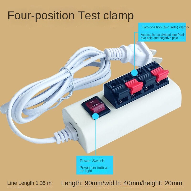 Dây Kẹp Thử Điện Có Giá Đỡ Đèn led Kiểm Tra Có Công Tắc