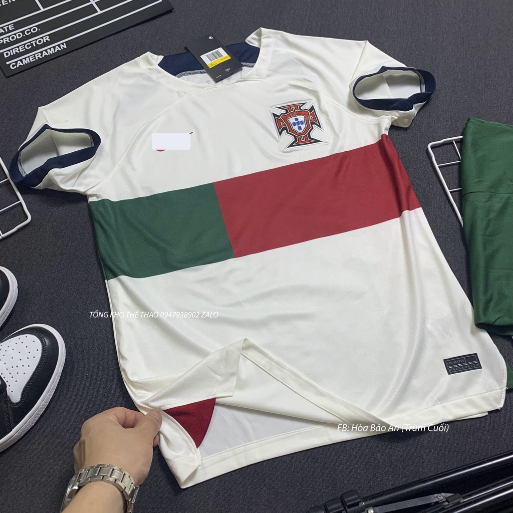 Áo Bóng Đá Tuyển Bồ Đào Nha 2023 Mẫu chính thức Áo Trắng quần Xanh