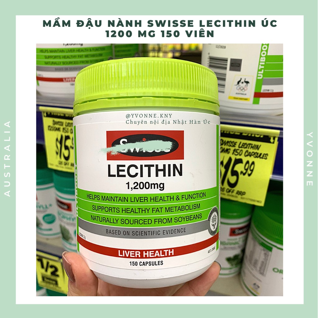Mầm đậu nành Swisse Lecithin 1200mg - Đủ bill