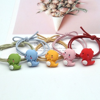 Dây buộc tóc cao su co giãn hình khủng long hoạt hình dễ thương cho bé gái
