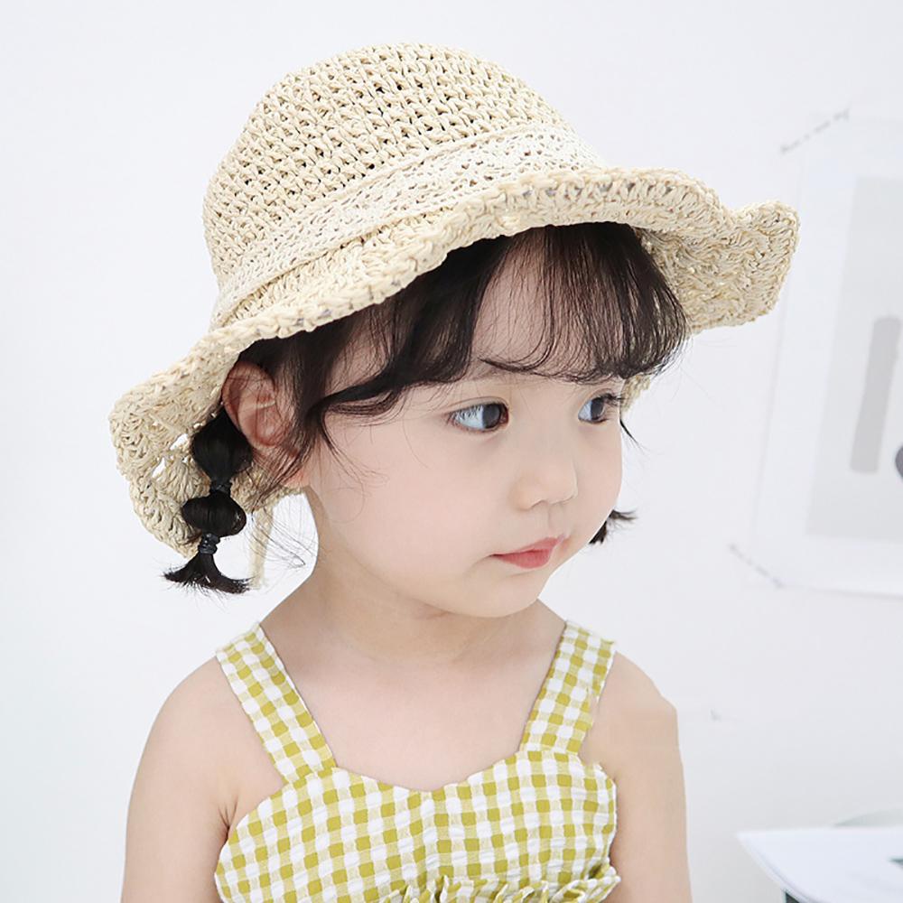 Mũ Bucket Chống Nắng Thắt Nơ Bằng Ren Có Thể Điều Chỉnh Cho Bé Gái