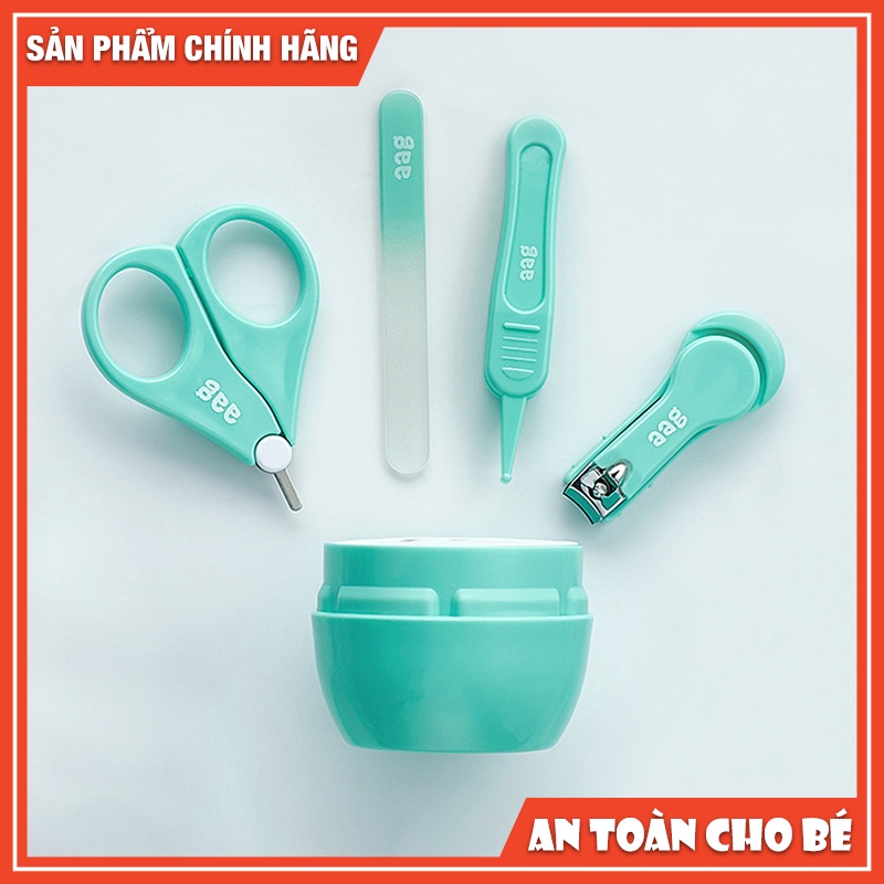 Bấm móng tay AAG240 set 4 món cắt móng tay móng chân thiết kế nhỏ gọn tiện lợi