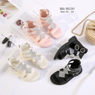SANDAL CHIẾN BINH CỔ THẤP CHO BÉ GÁI 3 - 12 TUỔI SG30 [KÈM ẢNH THẬT]