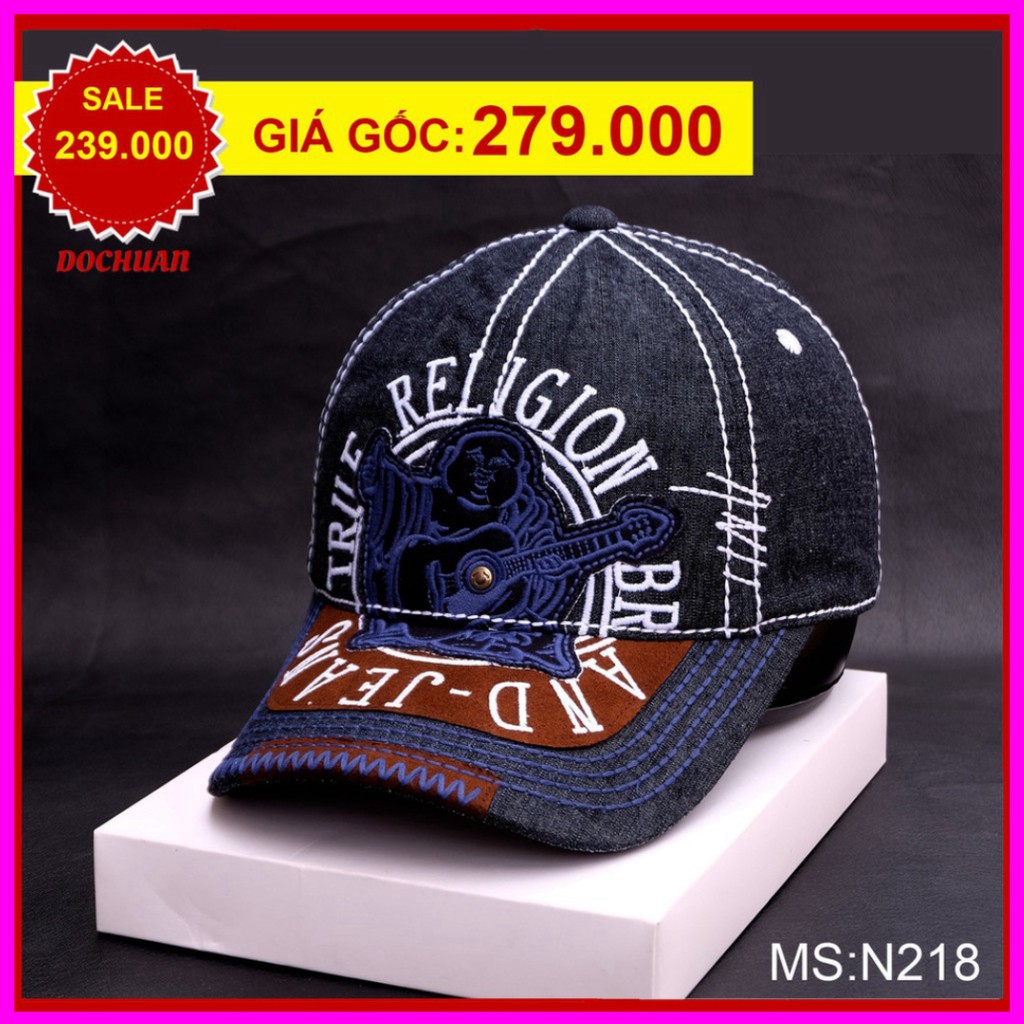 Nón kết logo ông Địa lớn cầm đàn