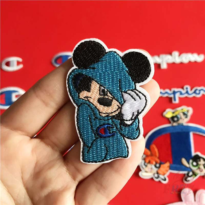 ☸ Champion Series 01 - Fashion Brand Iron-On Patch ☸ 1Pc Mickey / The Powerpuff Girls / Peppa Pig DIY Sew on Iron on Badges Patches