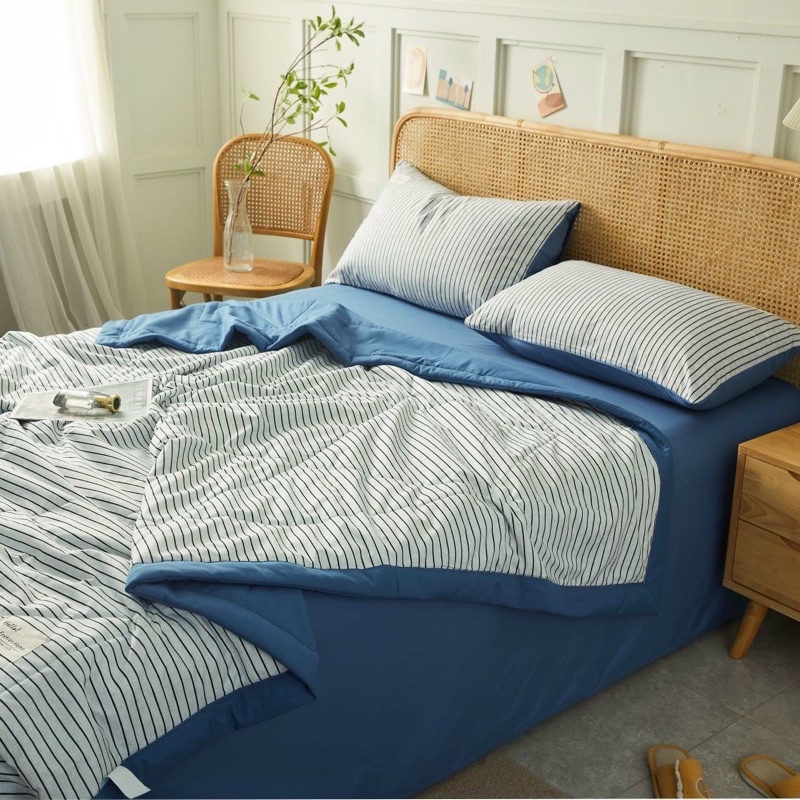 Bộ chăn ga gối cotton tici chăn chần hè thu cao cấp Bé Tí Tẹo