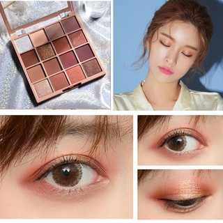 [Hàng mới về] Bảng phấn mắt 16 màu sắc lâu trôi chống thấm nước và mồ hôi không nhòe phong cách Hàn Quốc
