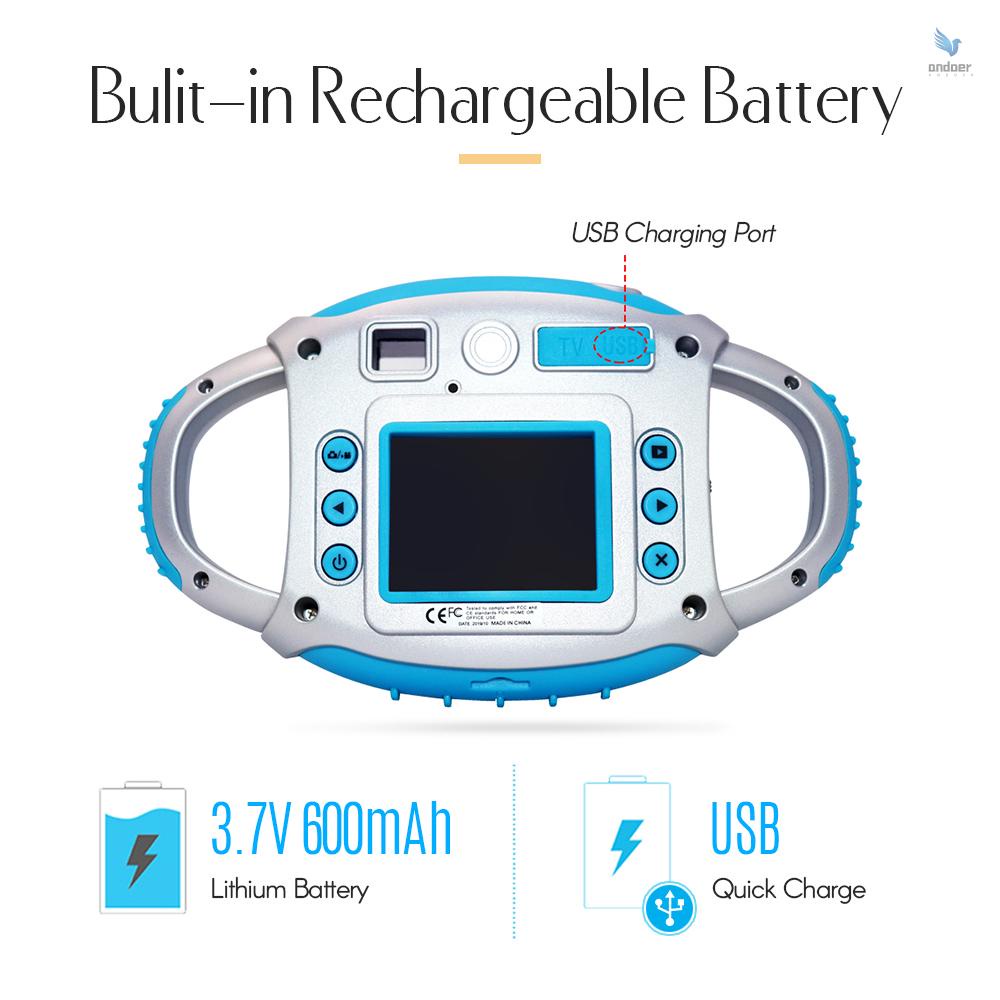 Camera kỹ thuật số 8MP 1080P video 2.0 Inch IPS kèm cáp sạc USB cho bé
 | BigBuy360 - bigbuy360.vn