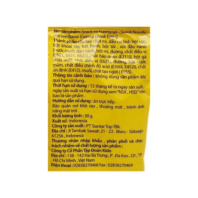 Mì Snak Enaak Vị Gà Ăn Liền - 1 Gói dùng thử