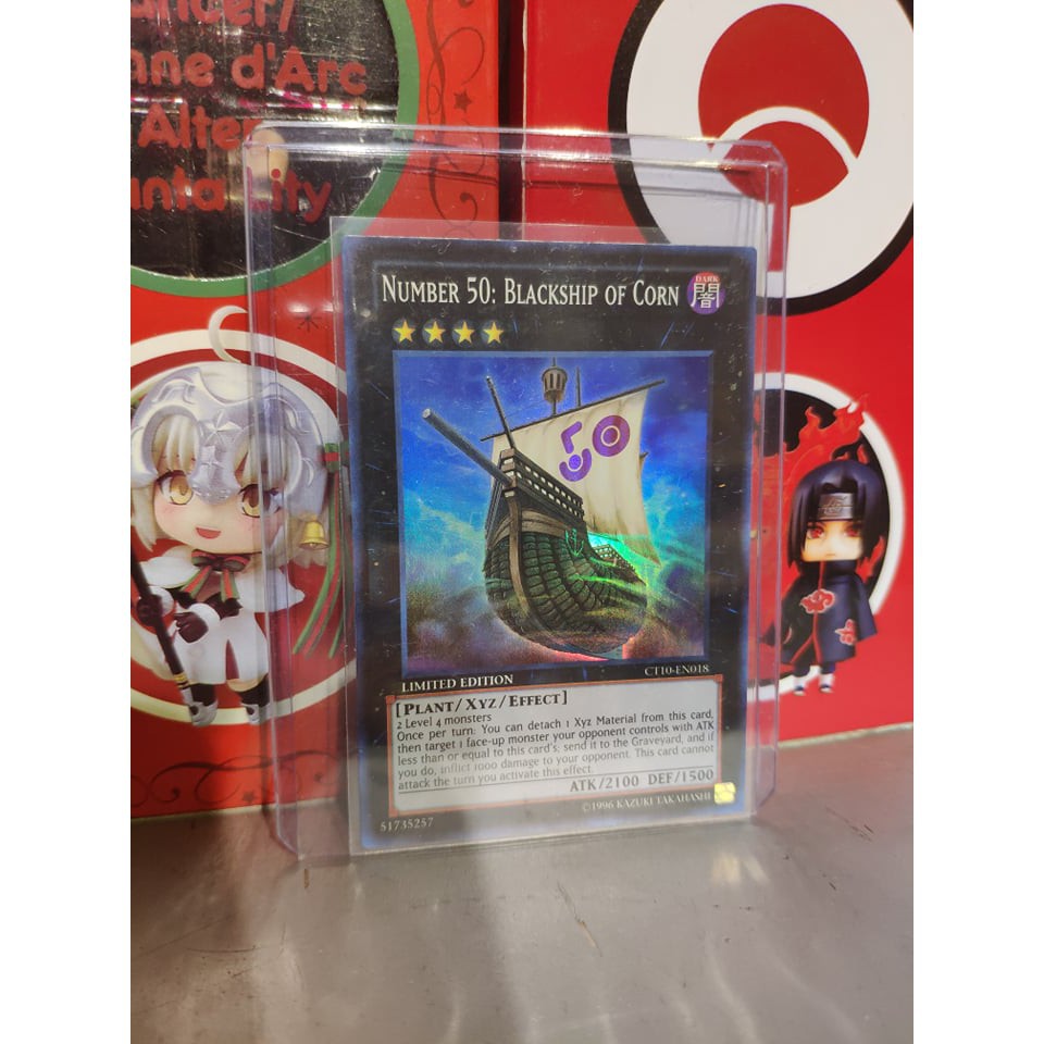 Lá bài thẻ bài Yugioh Number 50 Blackship of Corn - Super Rare - Tặng bọc bài nhựa bảo quản