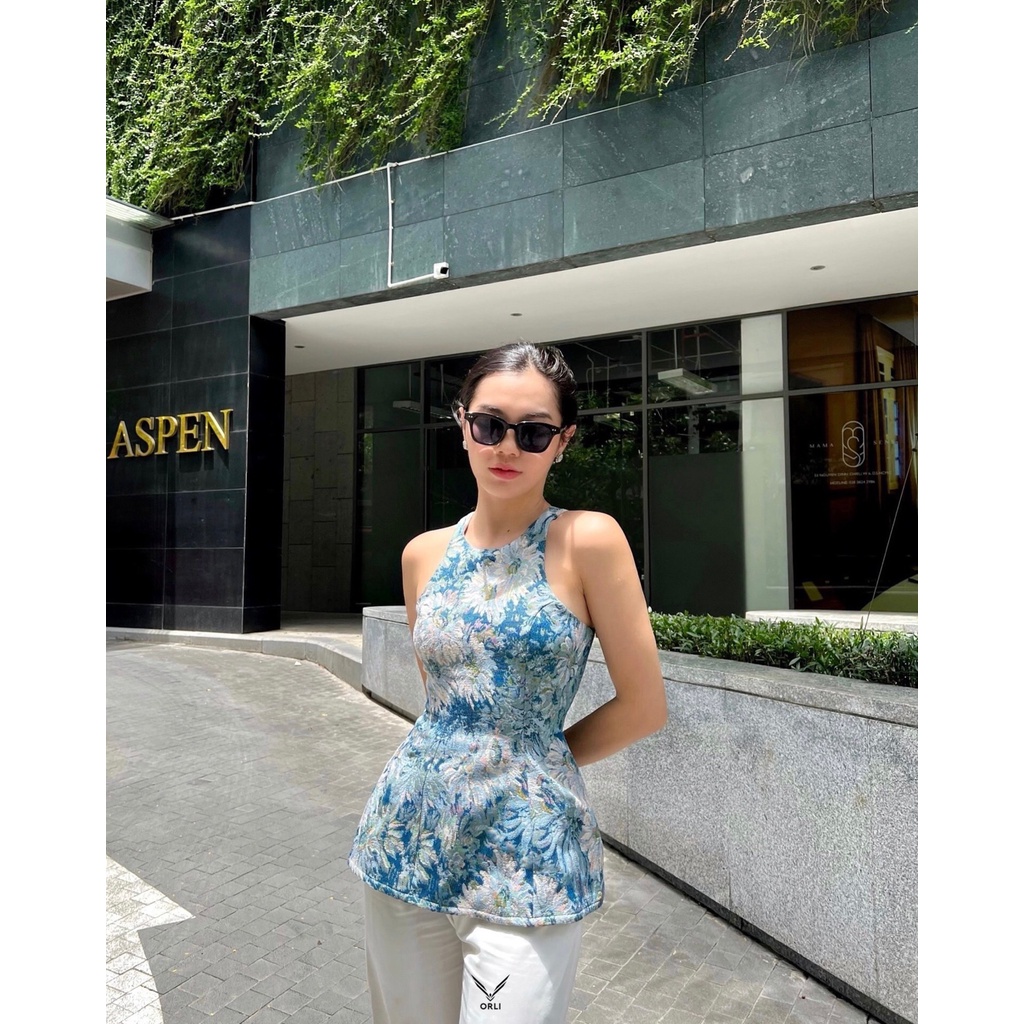 Áo peplum hoa, Clover Shirt - Orli Label