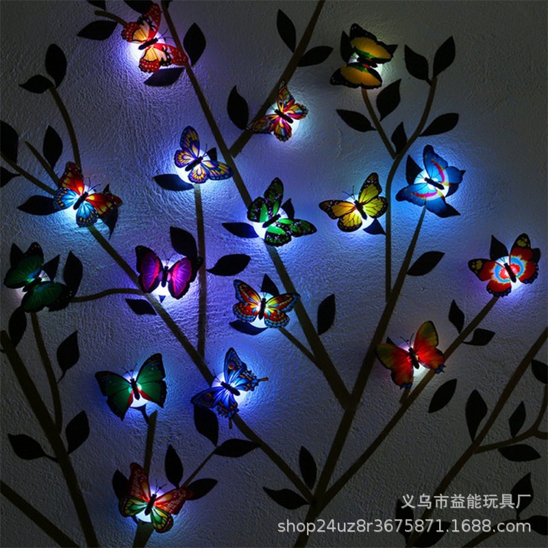 Set 12 Miếng Dán Tường Hình Bướm 3D Sáng Tạo