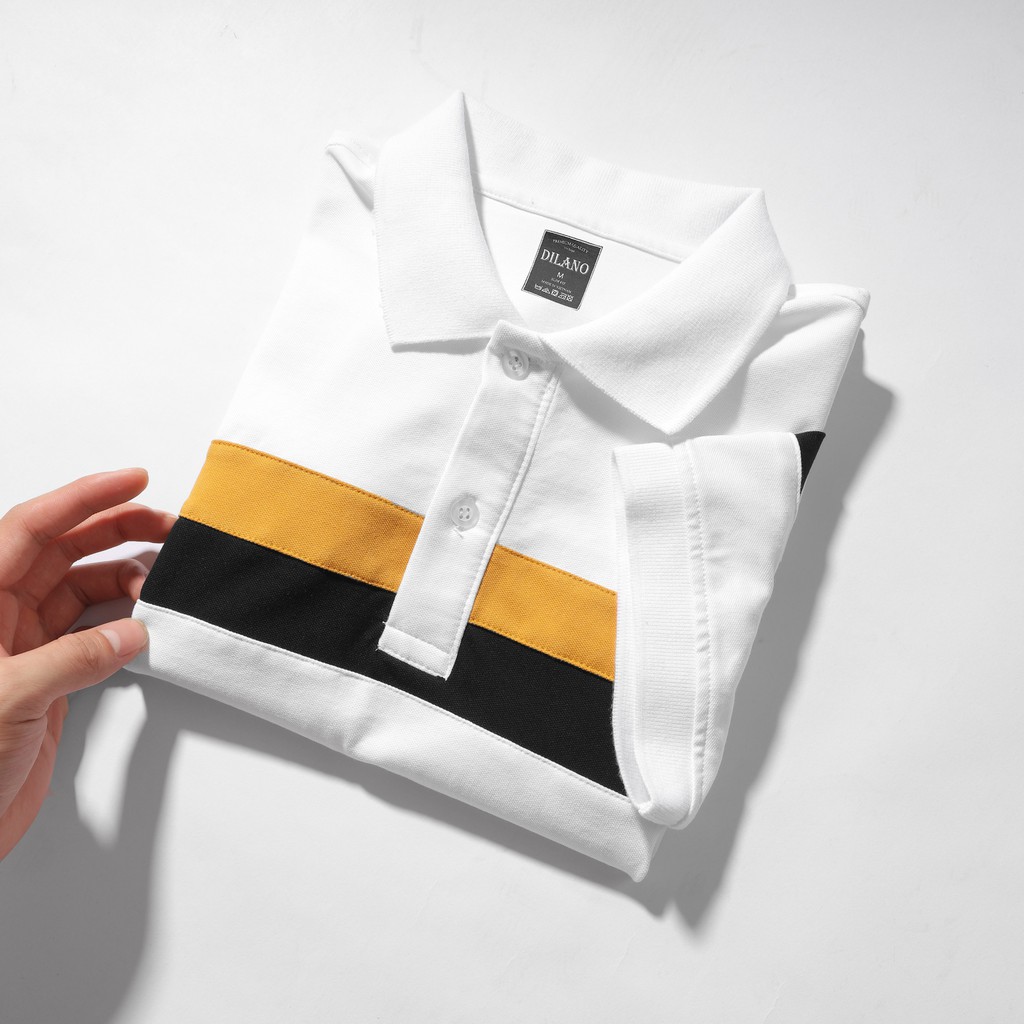 Áo polo nam cổ bẻ phối sọc ngang mang cách năng động trẻ trung DILANO APD04 | BigBuy360 - bigbuy360.vn