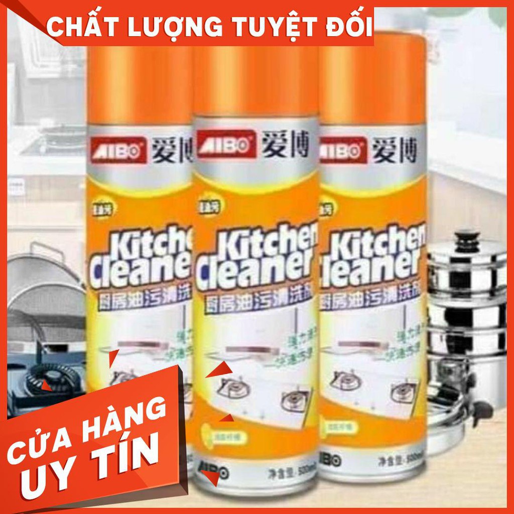 Bình xịt bọt tuyết tẩy rửa siêu sạch mầu cam kitchen cleaner nhà bếp 500ml đảm bảo chất lượng