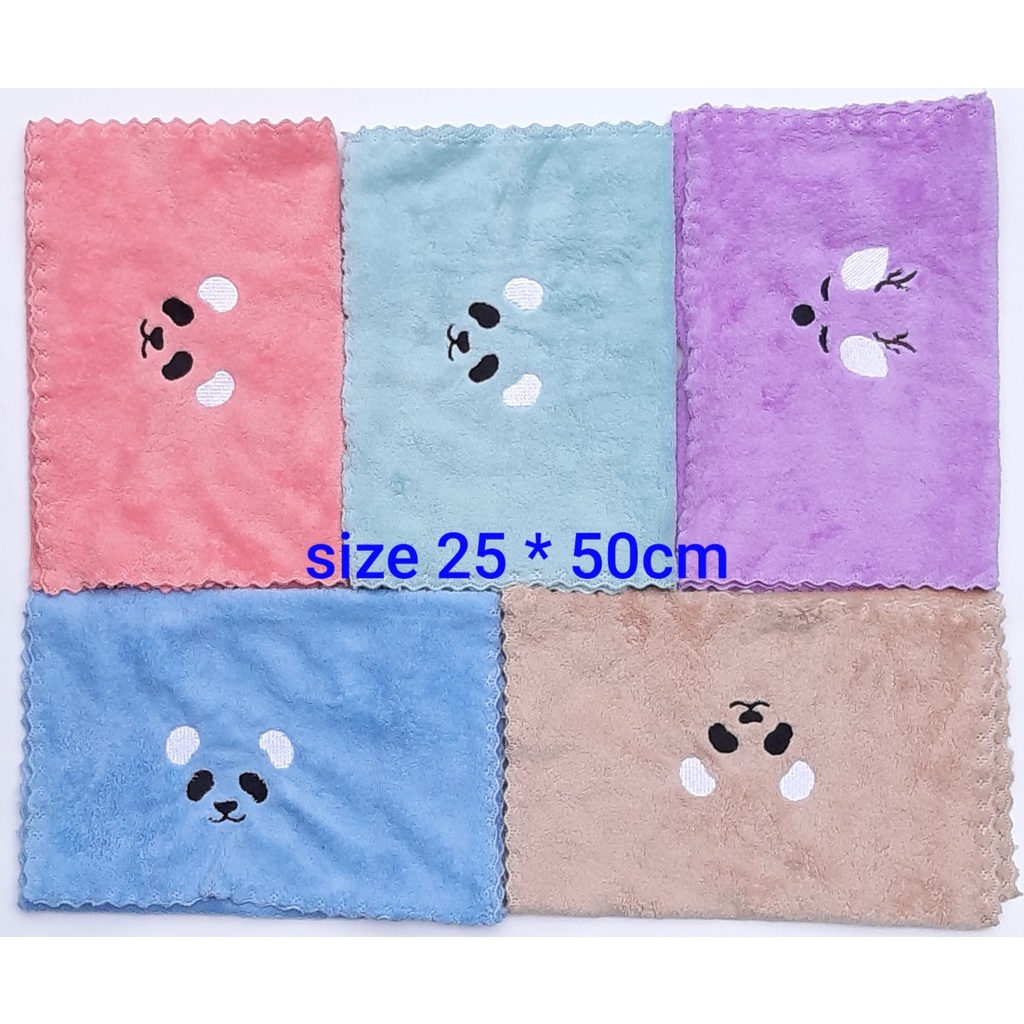 [dùng được cho trẻ sơ sinh] 04 Cái Khăn Mặt Nhung mềm mịn cao cấp 25x50cm