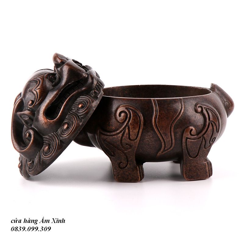 LƯ HƯƠNG XÔNG TRẦM BẰNG ĐỒNG NGUYÊN CHẤT CỠ LỚN