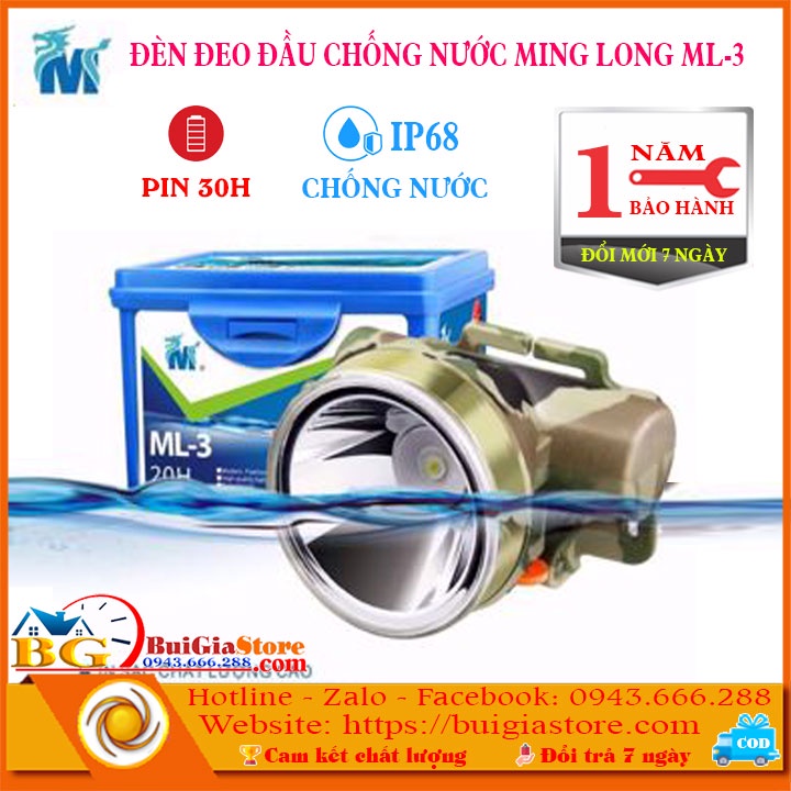 Đèn pin đội đầu chống nước ML-3 (35W)