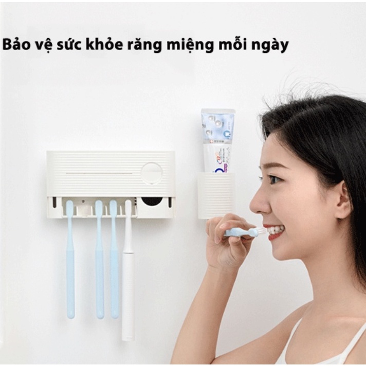Máy khử khuẩn bàn chải Xiaomi khử sạch vi khuẩn bằng tia UV - Pin 2400mAh - An toàn răng miệng - Dễ dàng lắp đặt - Bảo h