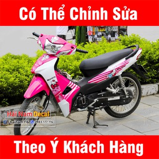 Tem Trùm Wave a Hồng Trắng Hello Kitty