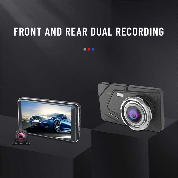 [ Tặng thẻ 0GB-32GB ] Camera hành trình ô tô trước sau Full HD 1080P, ống kính kép siêu bền