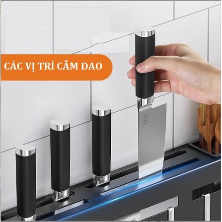 Kệ để dao thớt nhà bếp ADERO giá để đồ phòng bếp treo tường không cần khoan vít AD30