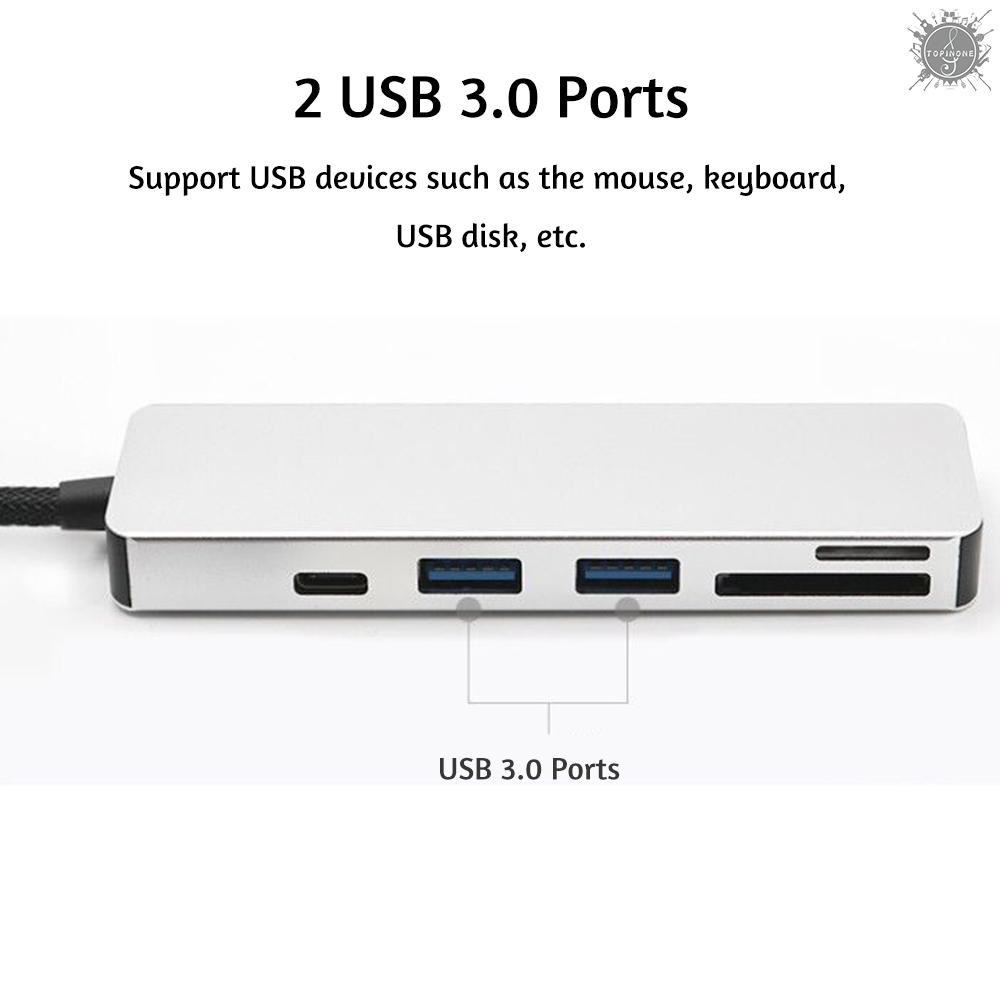 Hub điều hợp đọc thẻ nhớ tích hợp cổng USB 3.1 và 2 cổng USB 3.0 5 trong 1