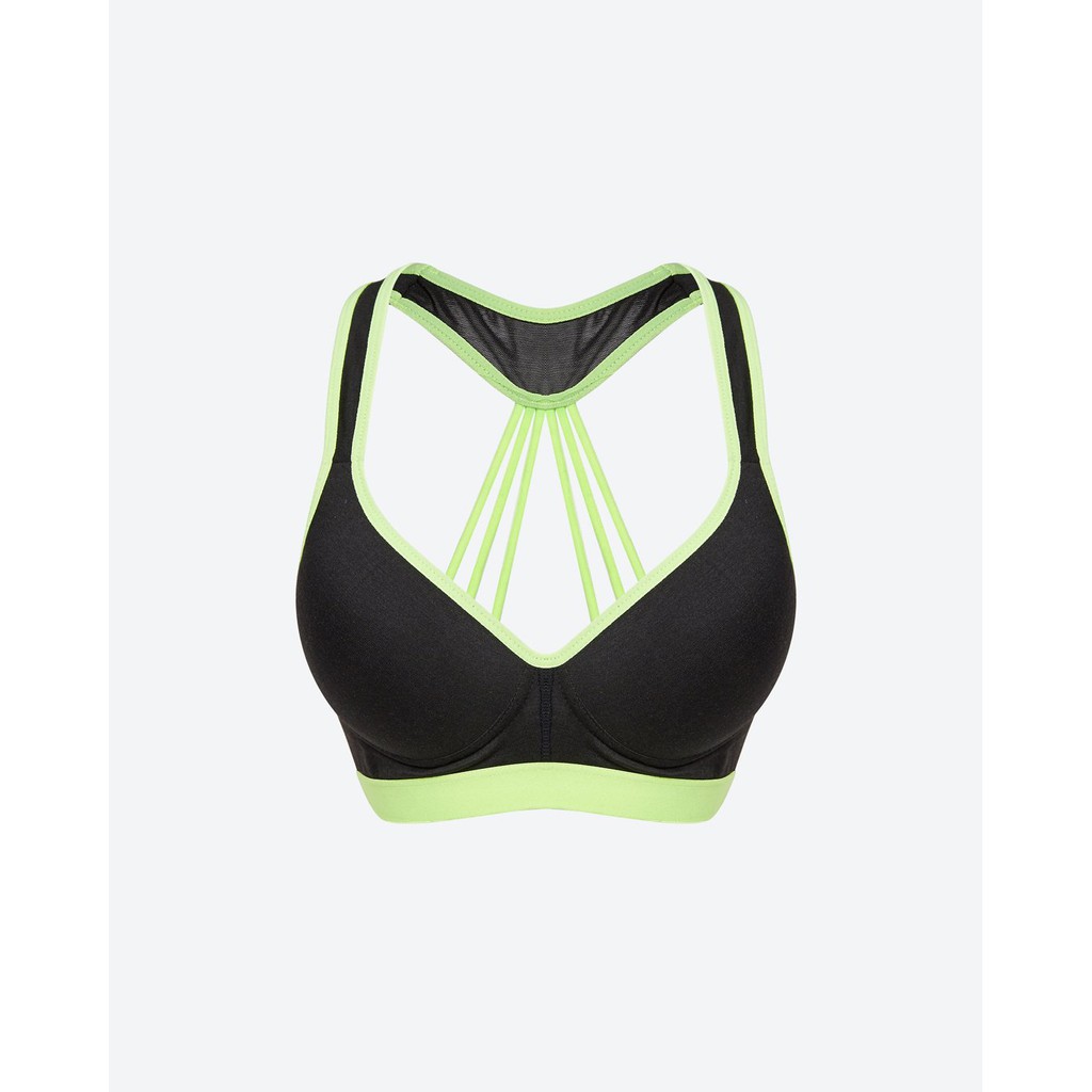 Viviane - Áo ngực thể thao ôm trọn, định hình và nâng đỡ ngực - High Impact Criss Cross Sports Bra Xanh Neon