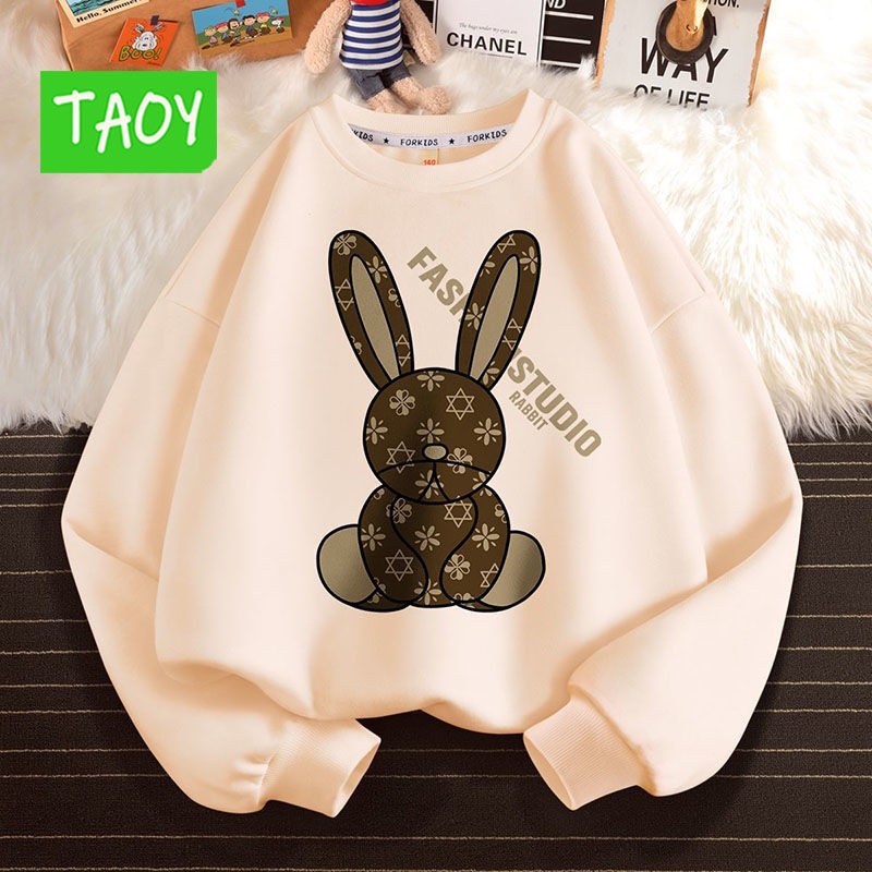 Áo Thun Sweater Tay Dài Dáng Rộng Thời Trang Mùa Xuân 2022 Cho Bé Gái