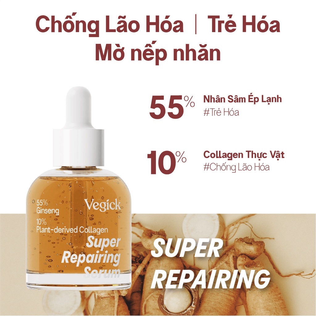 Tinh Chất Dứa Dưỡng Trắng Vegick Super Whitening Serum 30ml