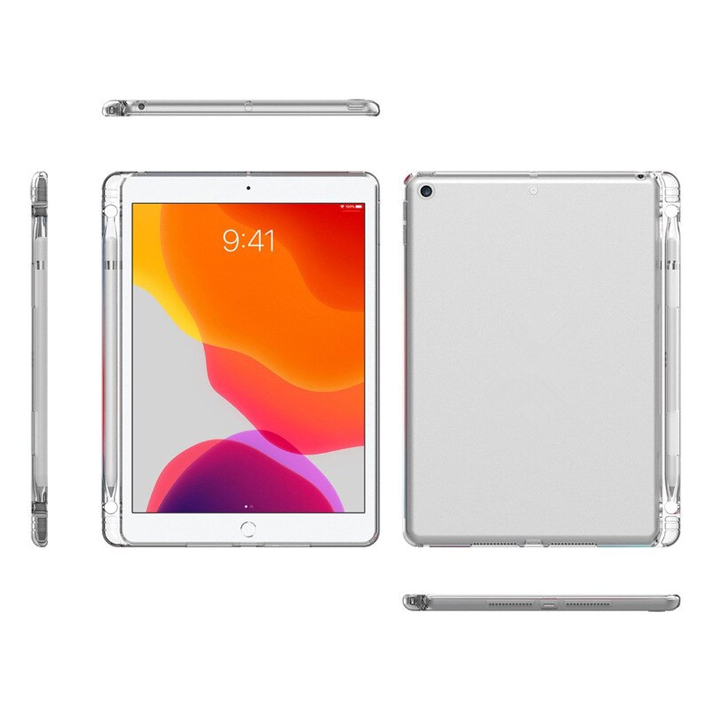 Ốp Lưng Silicone + Giá Đỡ Bút Cảm Ứng Cho Ipad Mini 1 / 2 / 3 / 4 / 5 | Ipad 9.7