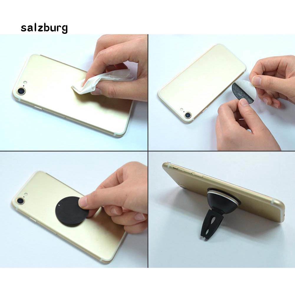 Set 4 sticker kim loại dán cho đế hít nam châm trên xe hơi | BigBuy360 - bigbuy360.vn