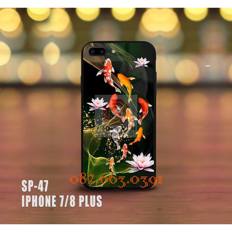 Ốp kính IP 7plus/ 8plus tráng gương hình cá koi siêu đẹp