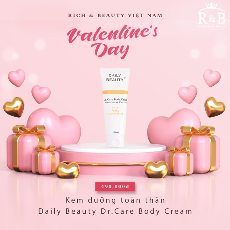 Sữa dưỡng thể trắng da Daily Beauty Dr.Care Body Cream dưỡng da sáng khỏe mịn màng Hàn Quốc Chính Hãng