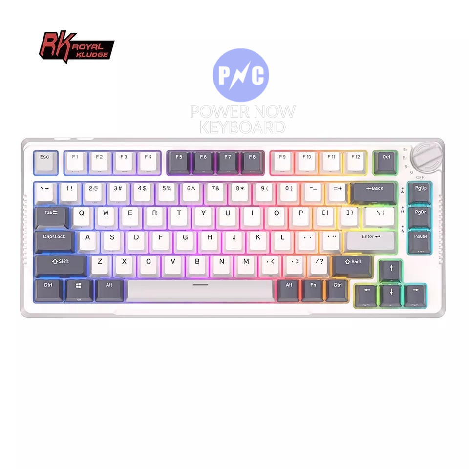 Chính Hãng - Bàn Phím Cơ Không Dây RGB HOTSWAP RK H81 Custom Switch Ba chế độ Bluetooth 5.0/ 2.4 GHz/ Có Dây