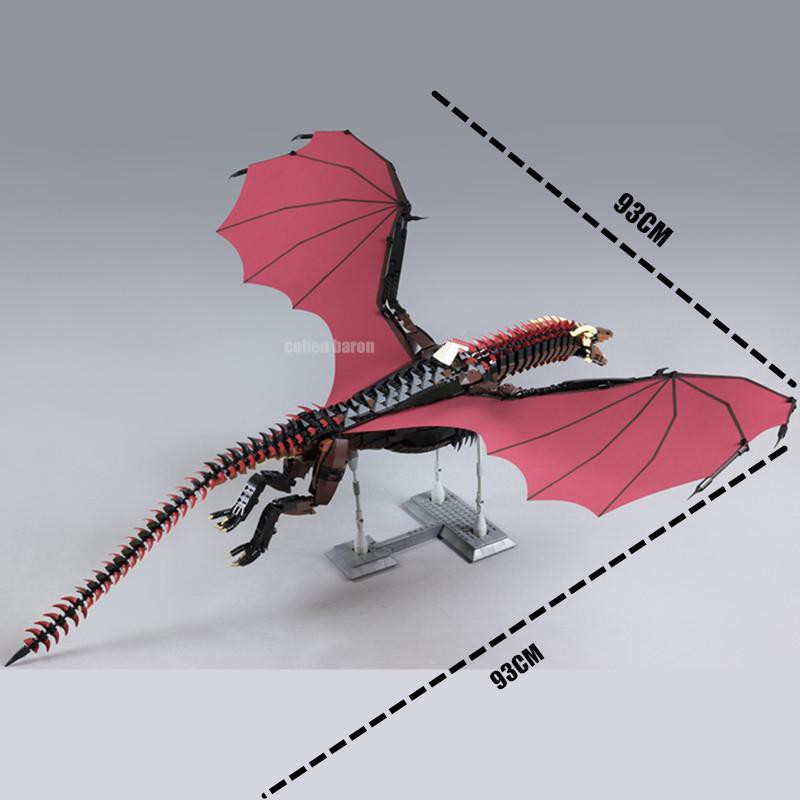 Đồ chơi lắp ráp super 18K GAME OF THRONES Vua Rồng Lửa và rồng băng K89 Drogon K90 Weselon