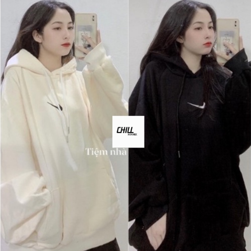 Áo hoodie nike nỉ có mũ  Áo hoodie nam nữ dáng rộng mặc mùa đông style hàn quốc hàng tốt bền xịn Chillfashion | BigBuy360 - bigbuy360.vn