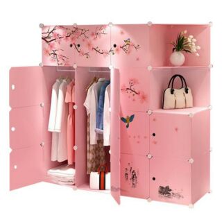 Tủ nhựa lắp ghép hoa anh đào 16 ô lớn