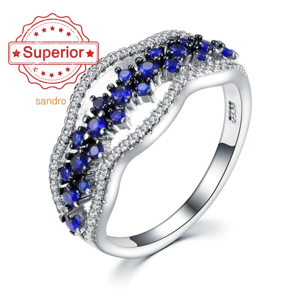 Nhẫn Mạ Vàng Đính Đá Sapphire Đen H3K0 2021