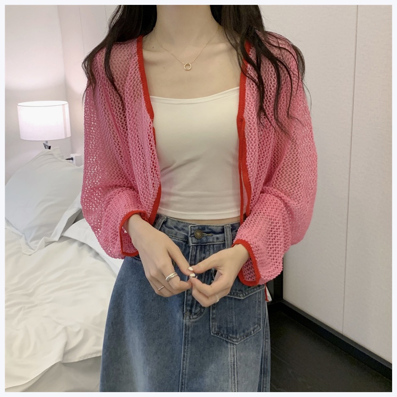 Áo Khoác Cardigan Len Dệt Kim Mỏng Chống Nắng Thời Trang Mùa Hè Dành Cho Nữ