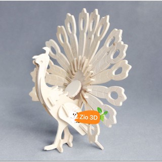 Mô hình lắp ráp gỗ 3D Con công