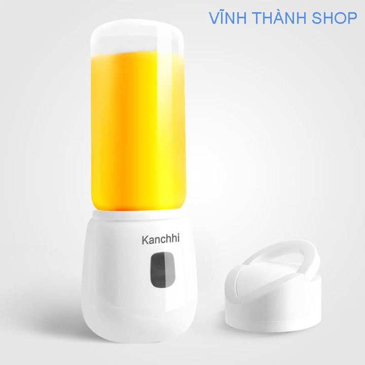 Máy Xay Sinh Tố Mini Cầm Tay Thủy Tinh 6 Lưỡi Inox 304 Không Gỉ Có Thể Mang Đi Làm, Đi Học, Đi Chơi