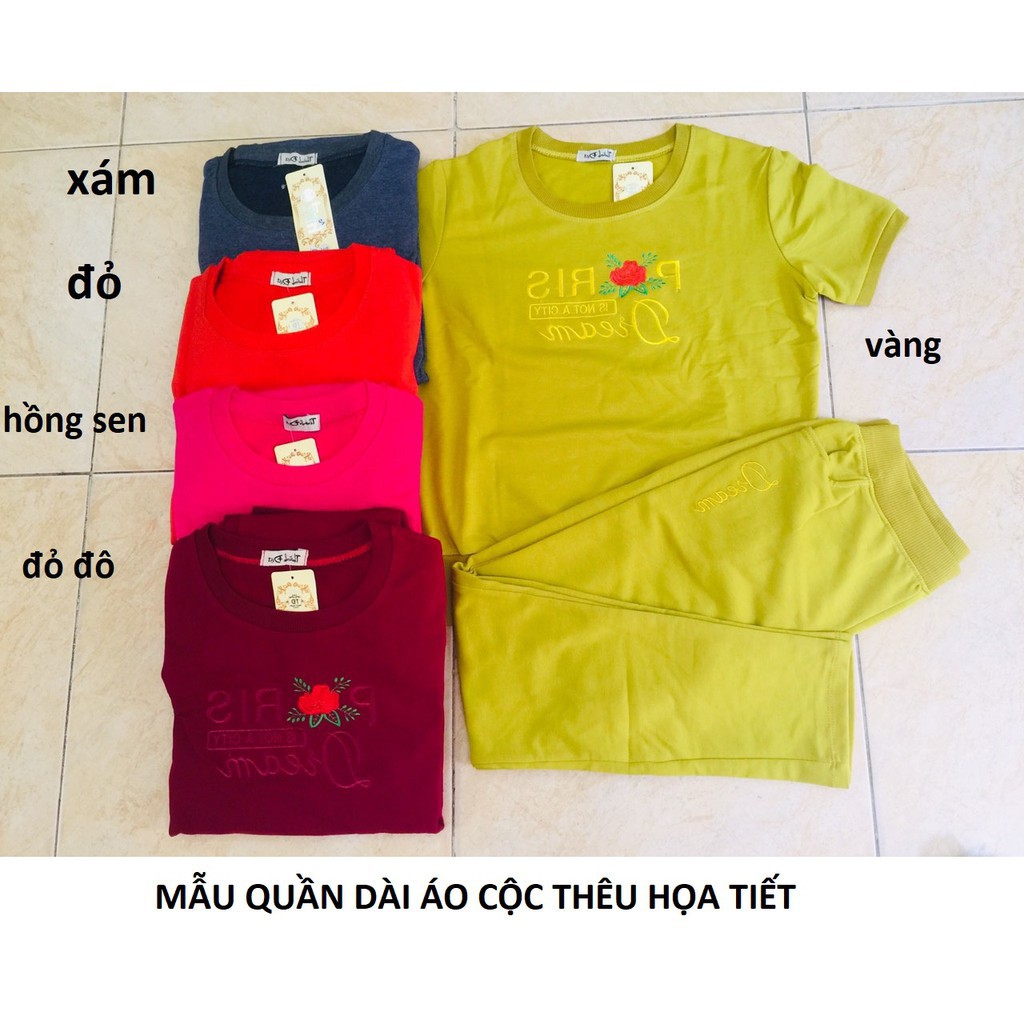 THANH LÝ - Bộ quần áo hè quần dài áo cộc chất Cotton đẹp- ẢNH THẬT