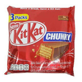 Bánh socola KitKat Chunky 38g 3 thanh