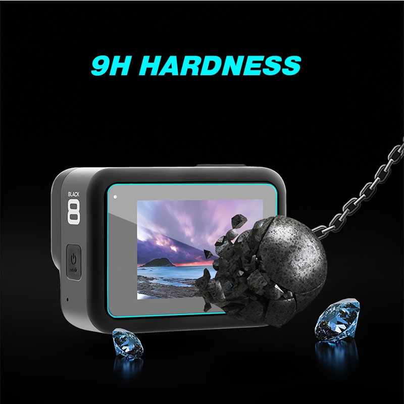 Bộ 3 miếng dán kính cường lực bảo vệ toàn diện cho GoPro Hero 8